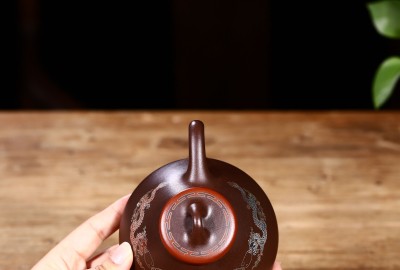 吴赛春制子冶石瓢-双龙戏珠图片
